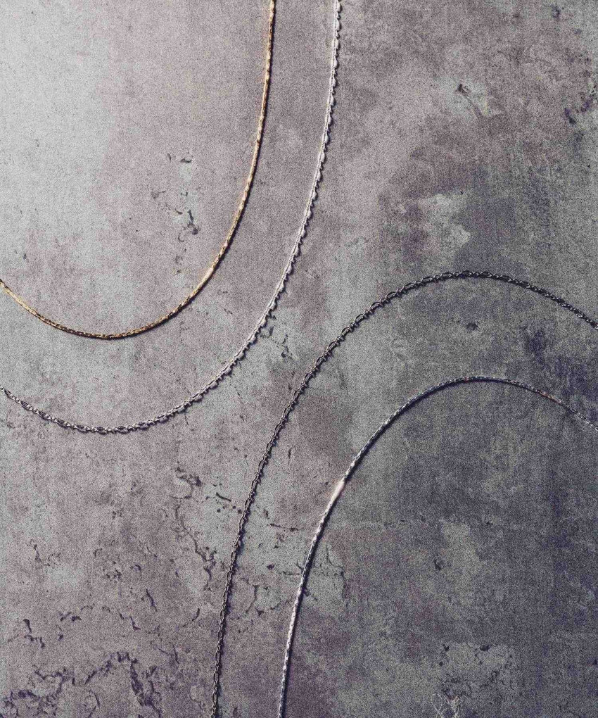 Swedge Chain/Cable Chain Set Necklace