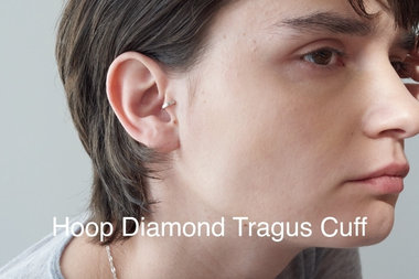 Hoop Diamond Tragus Cuff